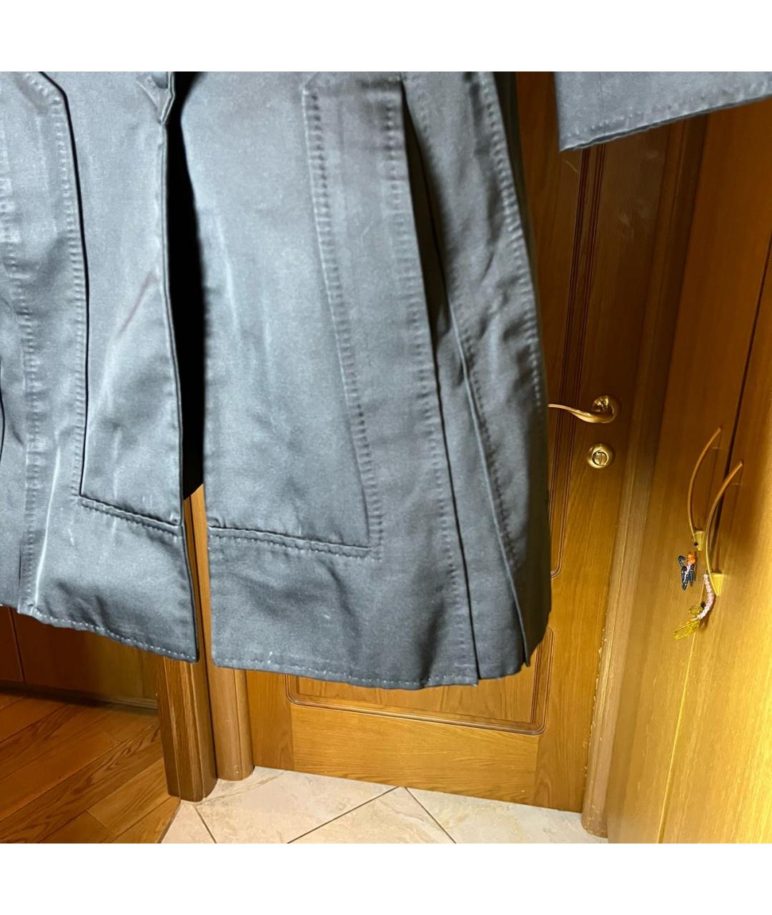 GUCCI Черный хлопковый тренч/плащ, фото 3