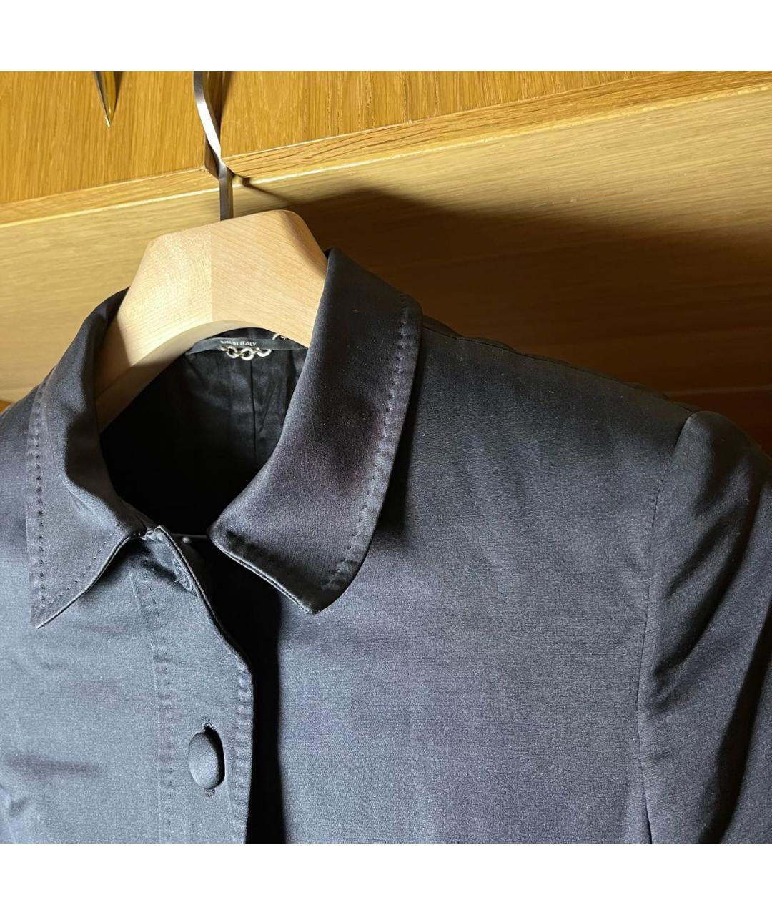 GUCCI Черный хлопковый тренч/плащ, фото 4