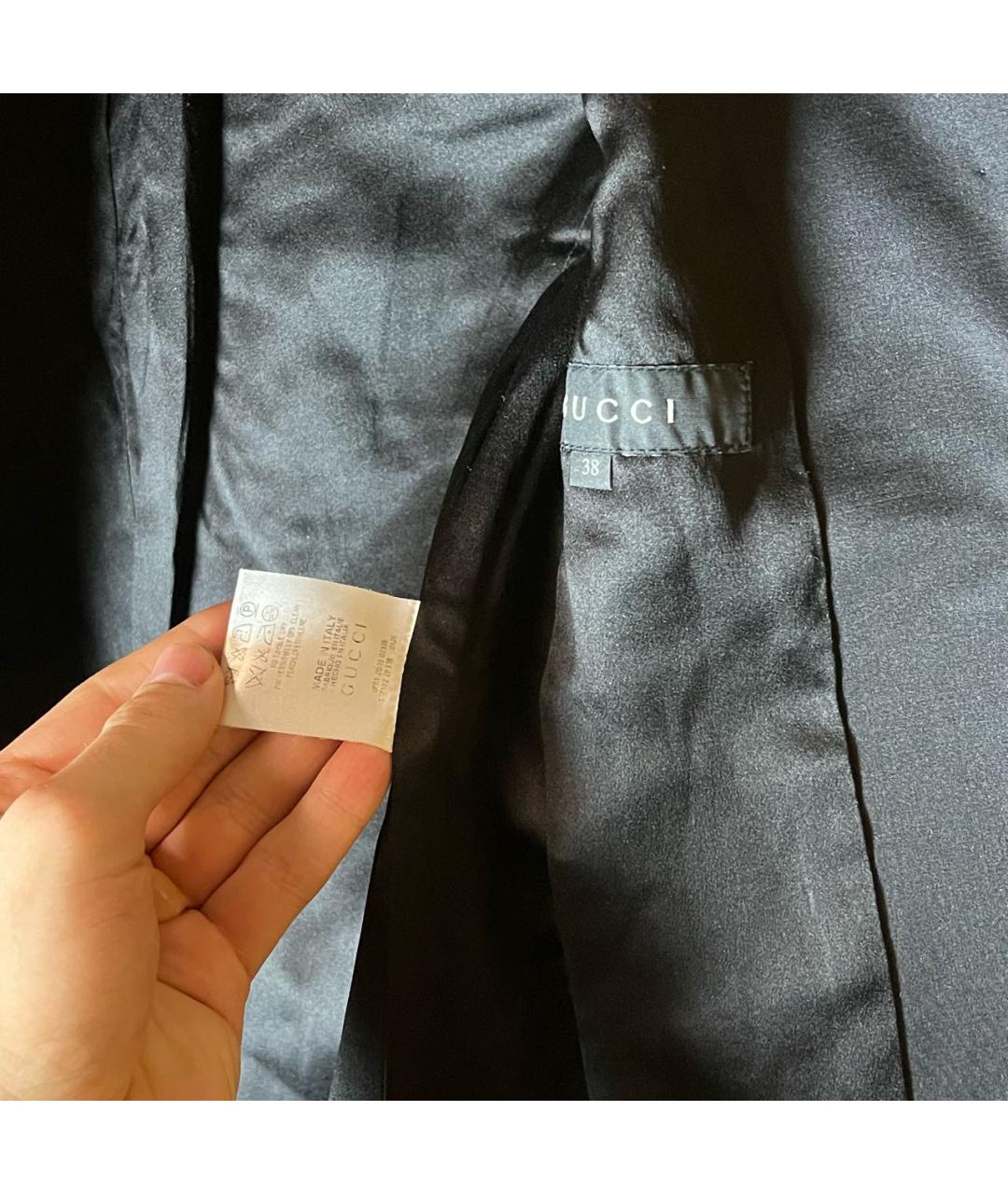 GUCCI Черный хлопковый тренч/плащ, фото 7