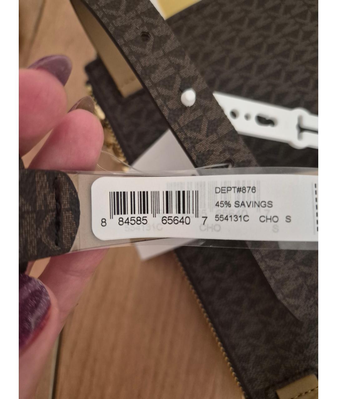 MICHAEL KORS Коричневая поясная сумка из искусственной кожи, фото 2