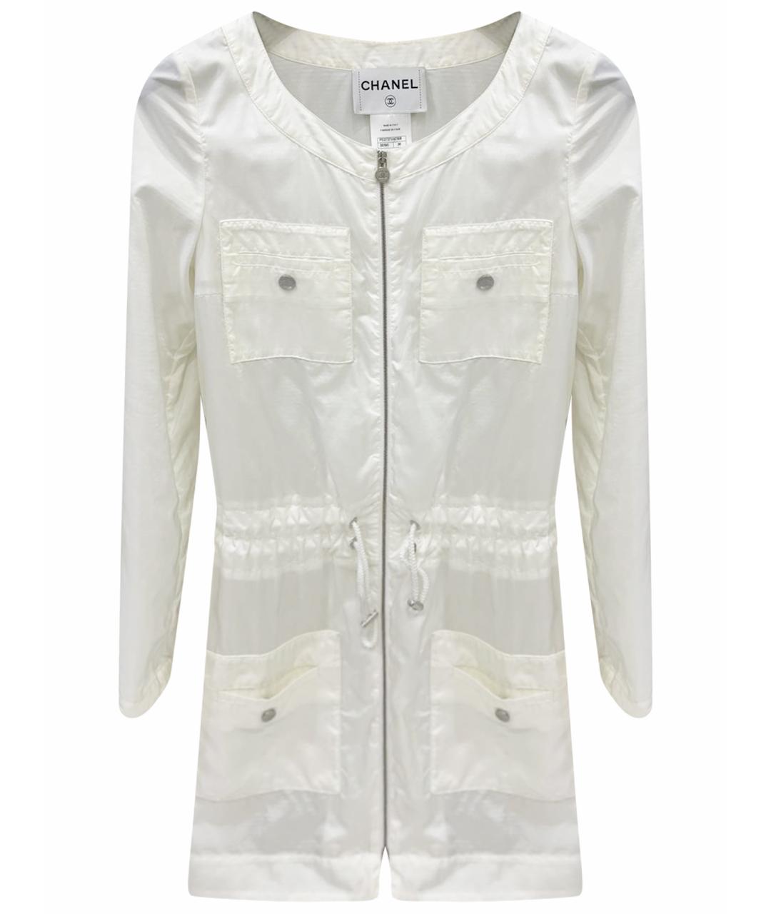 CHANEL Белая синтетическая куртка, фото 1
