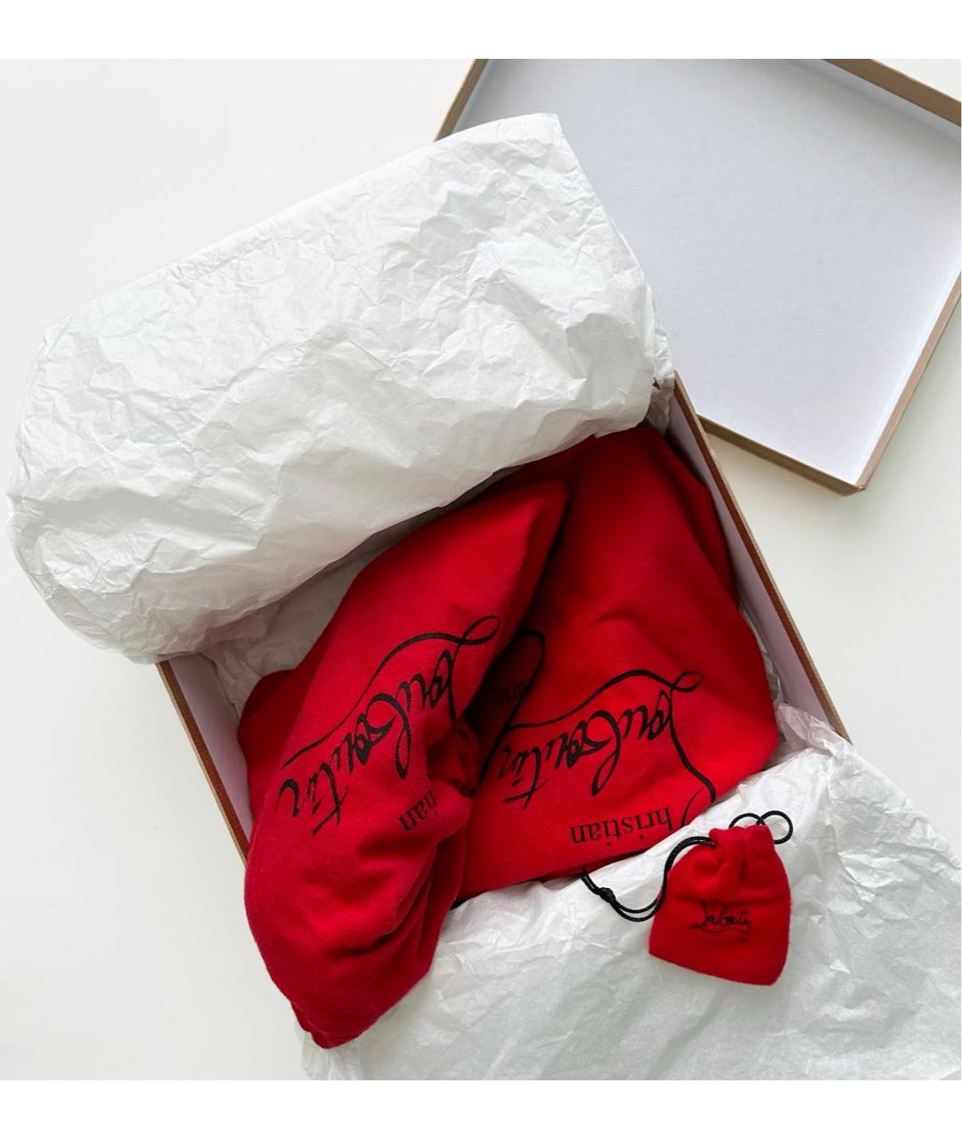 CHRISTIAN LOUBOUTIN Черные замшевые туфли, фото 7