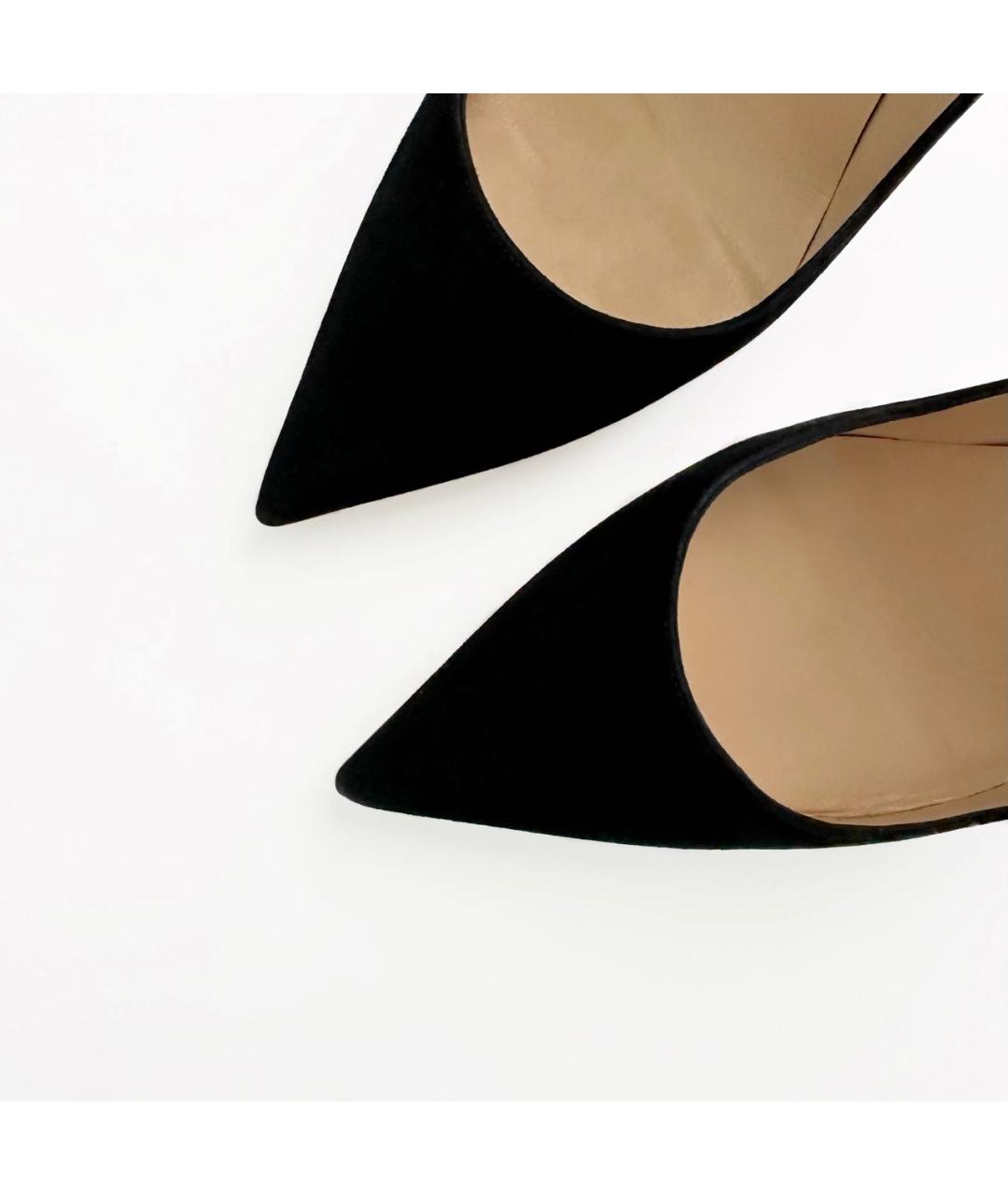 CHRISTIAN LOUBOUTIN Черные замшевые туфли, фото 3