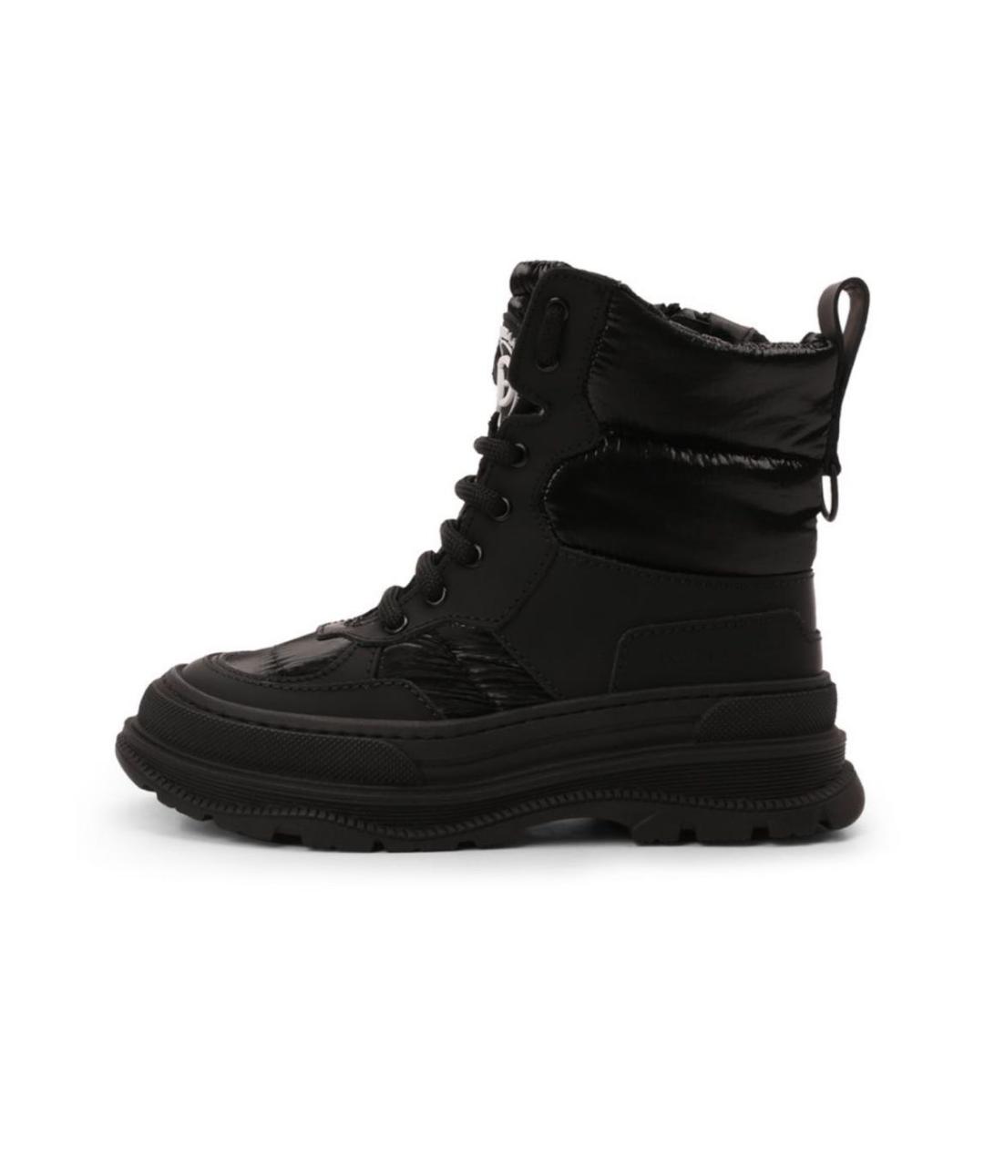 DOLCE&GABBANA Черные кожаные ботинки, фото 9