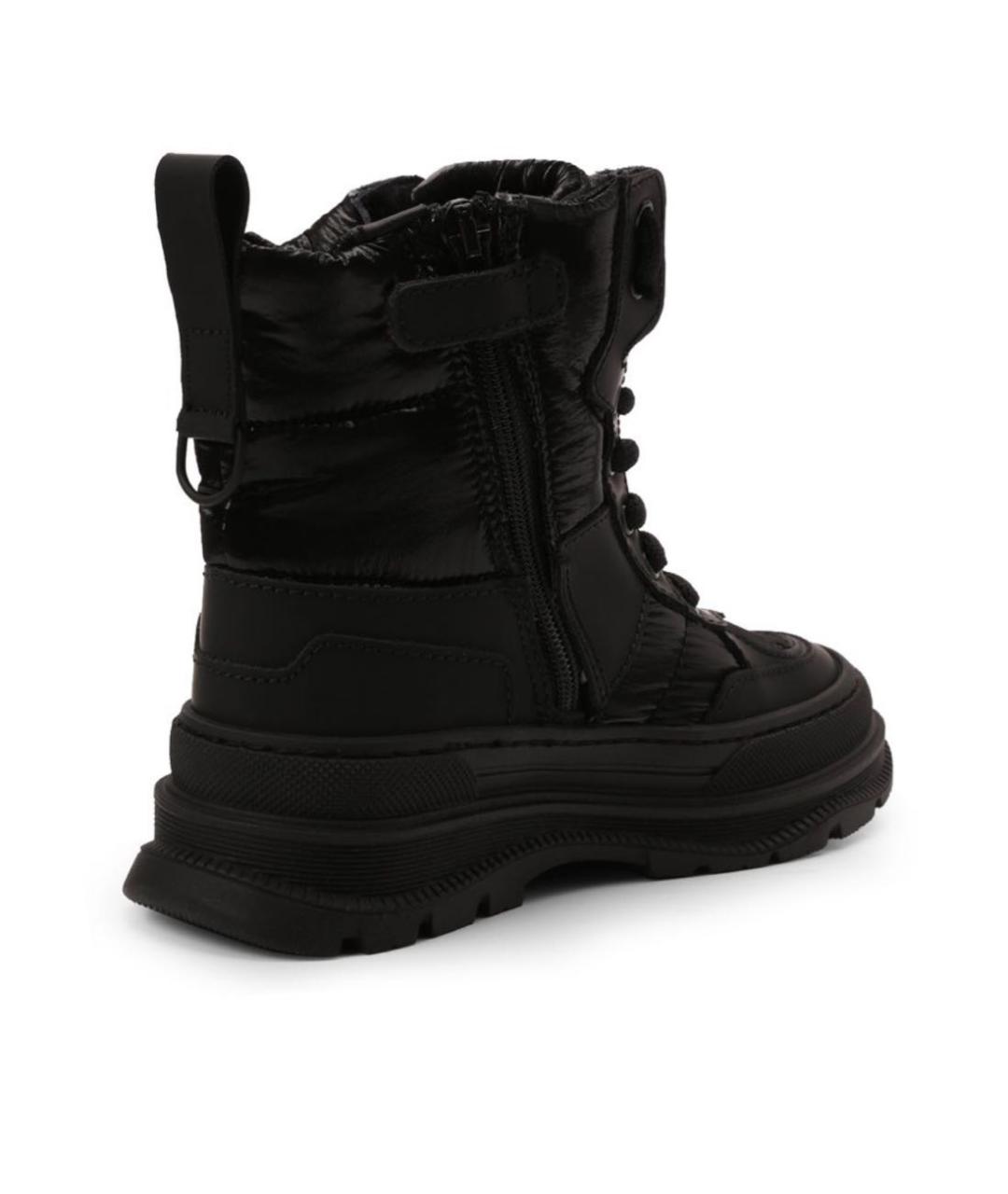 DOLCE&GABBANA Черные кожаные ботинки, фото 3