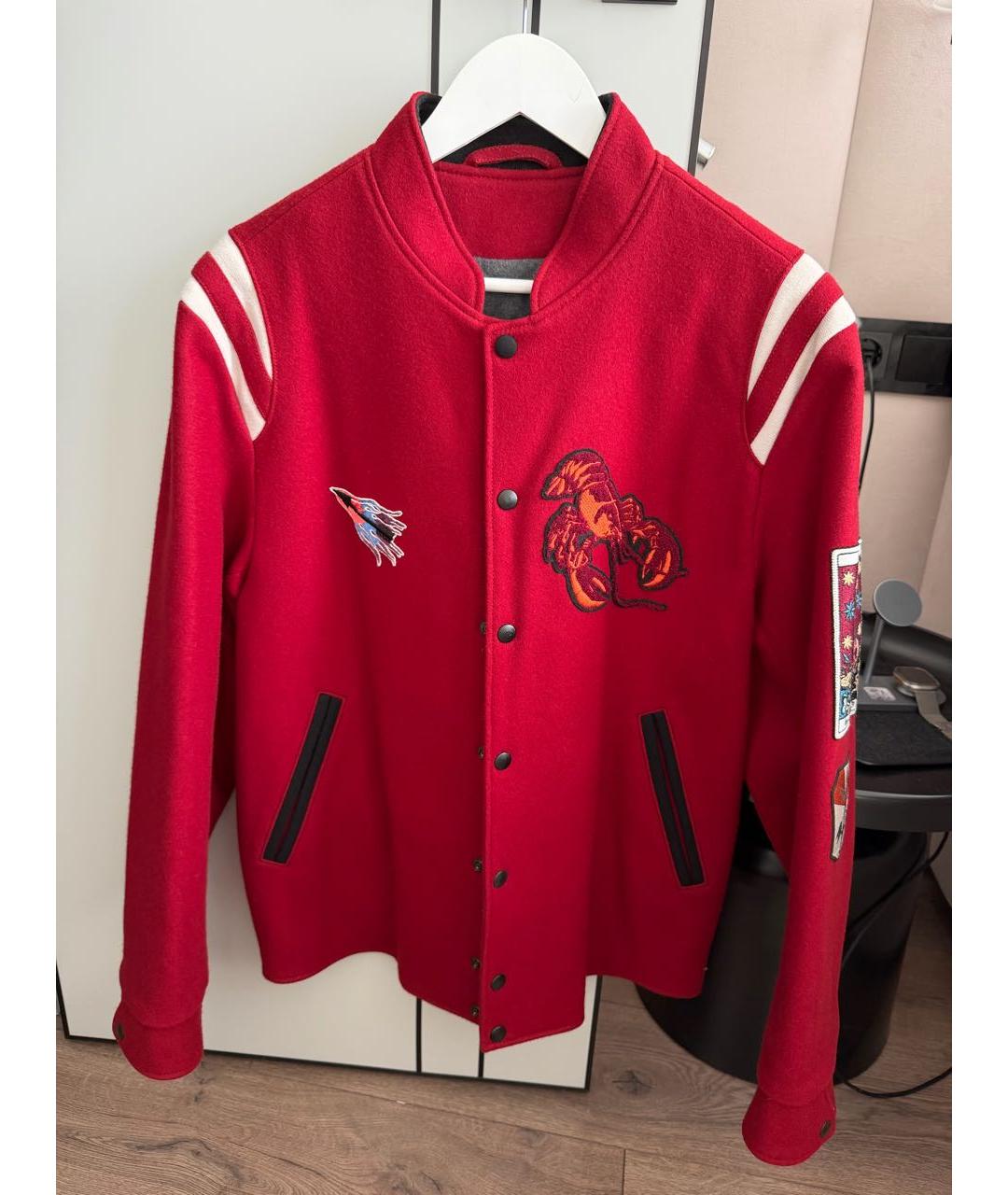 LANVIN Бордовый шерстяной пиджак, фото 6