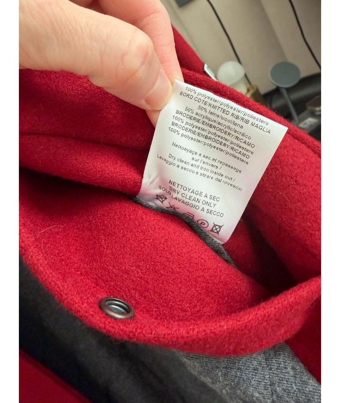 LANVIN Бордовый шерстяной пиджак, фото 5