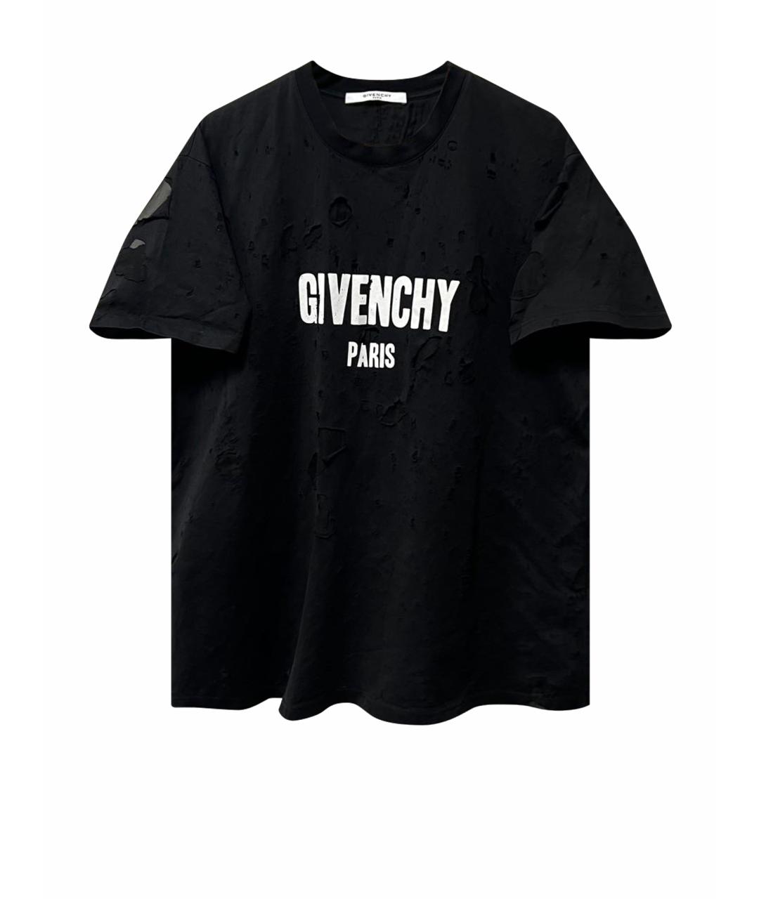 GIVENCHY Черная хлопко-полиэстеровая футболка, фото 1