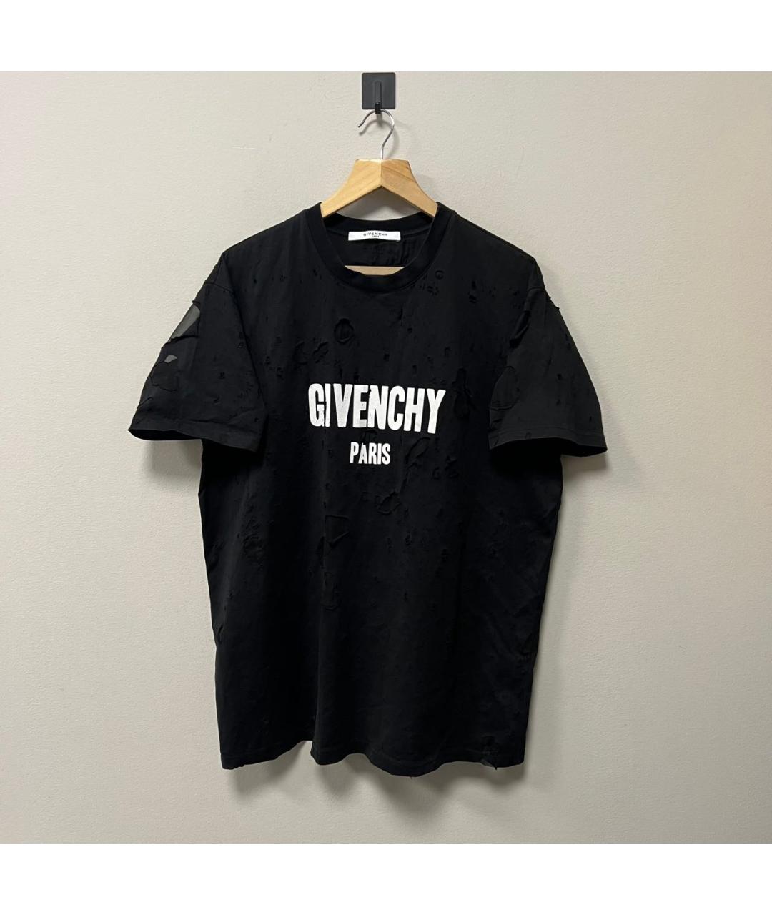 GIVENCHY Черная хлопко-полиэстеровая футболка, фото 6