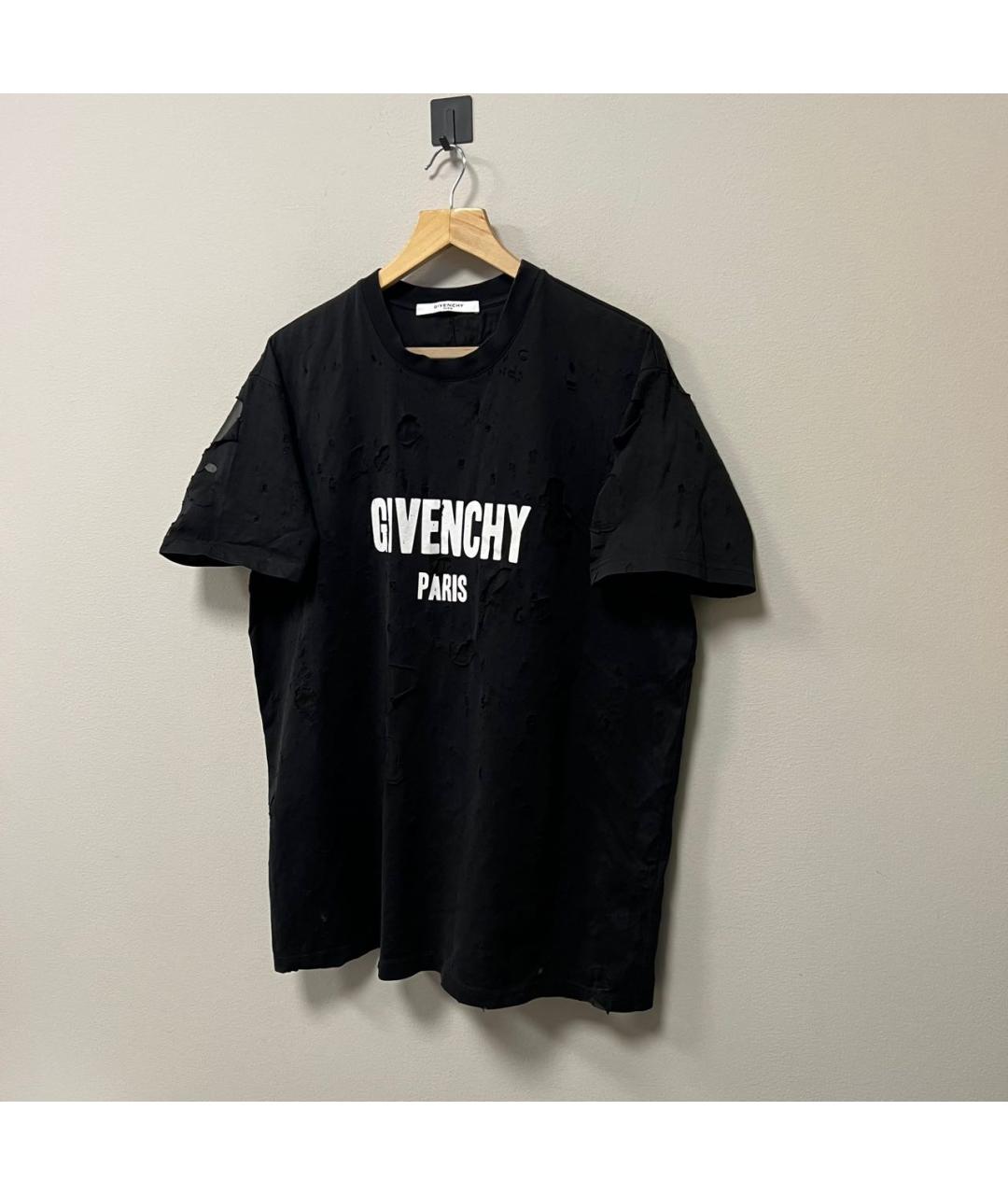 GIVENCHY Черная хлопко-полиэстеровая футболка, фото 2