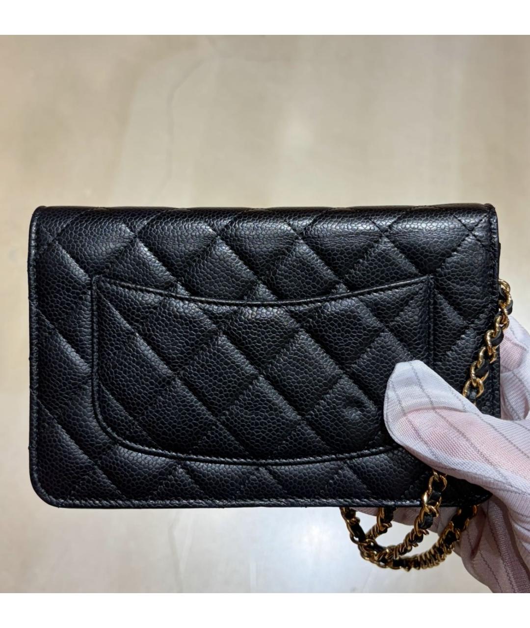CHANEL Черная кожаная сумка через плечо, фото 2