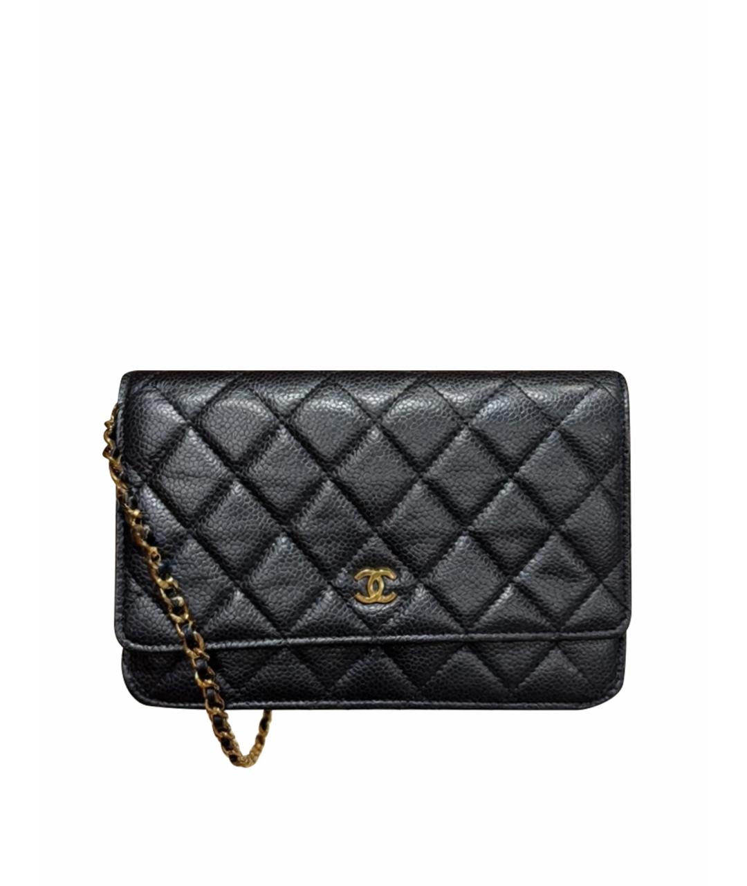 CHANEL Черная кожаная сумка через плечо, фото 1