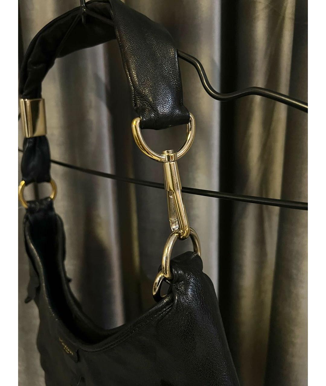 SAINT LAURENT Черная кожаная сумка через плечо, фото 5