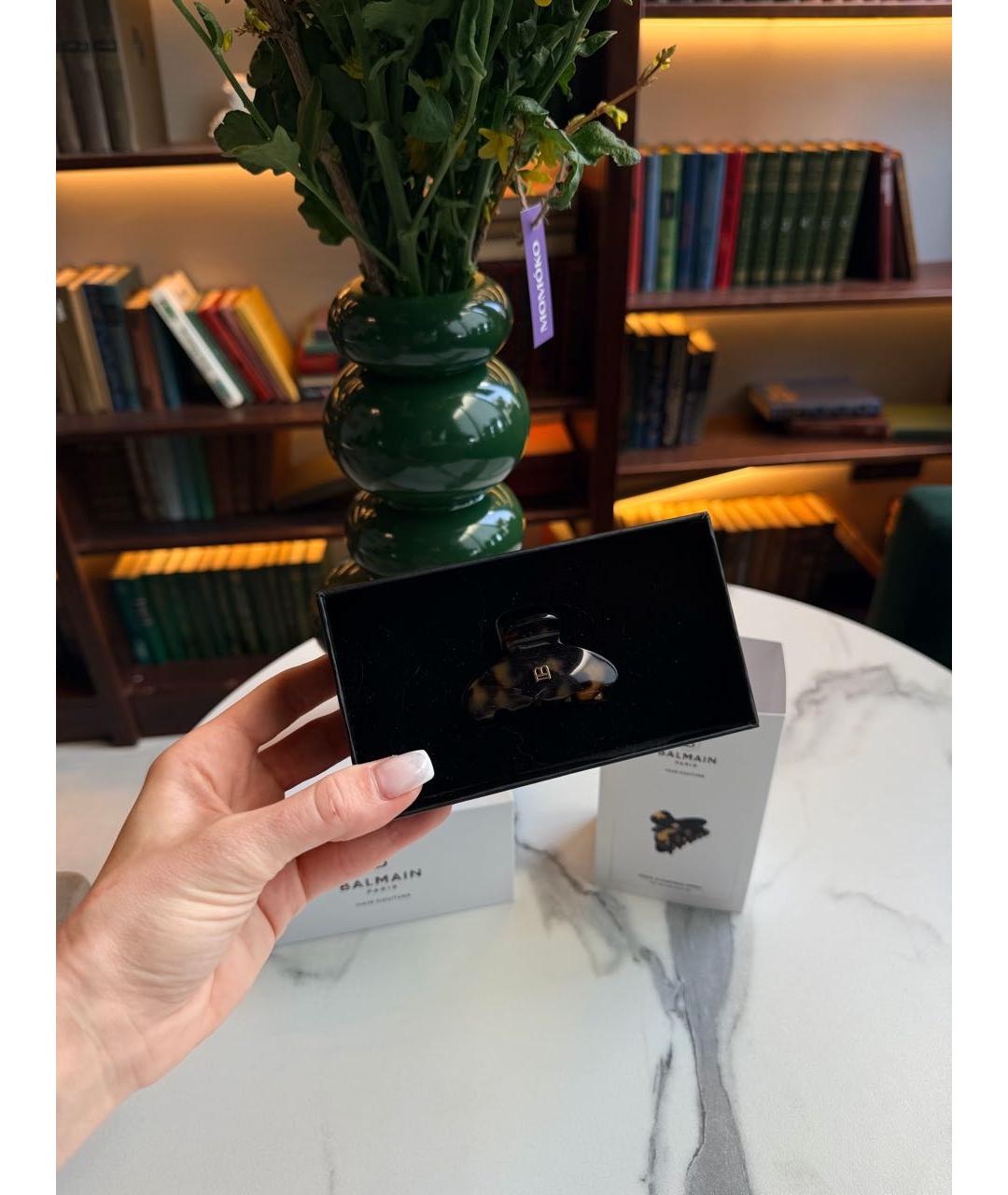 BALMAIN Коричневая заколка, фото 2