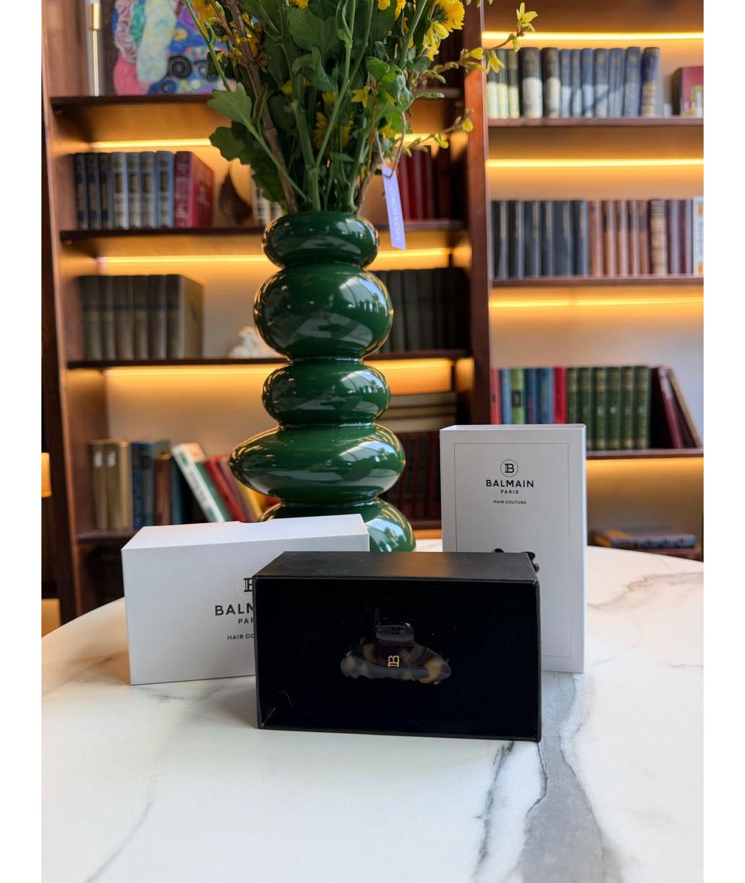 BALMAIN Коричневая заколка, фото 6