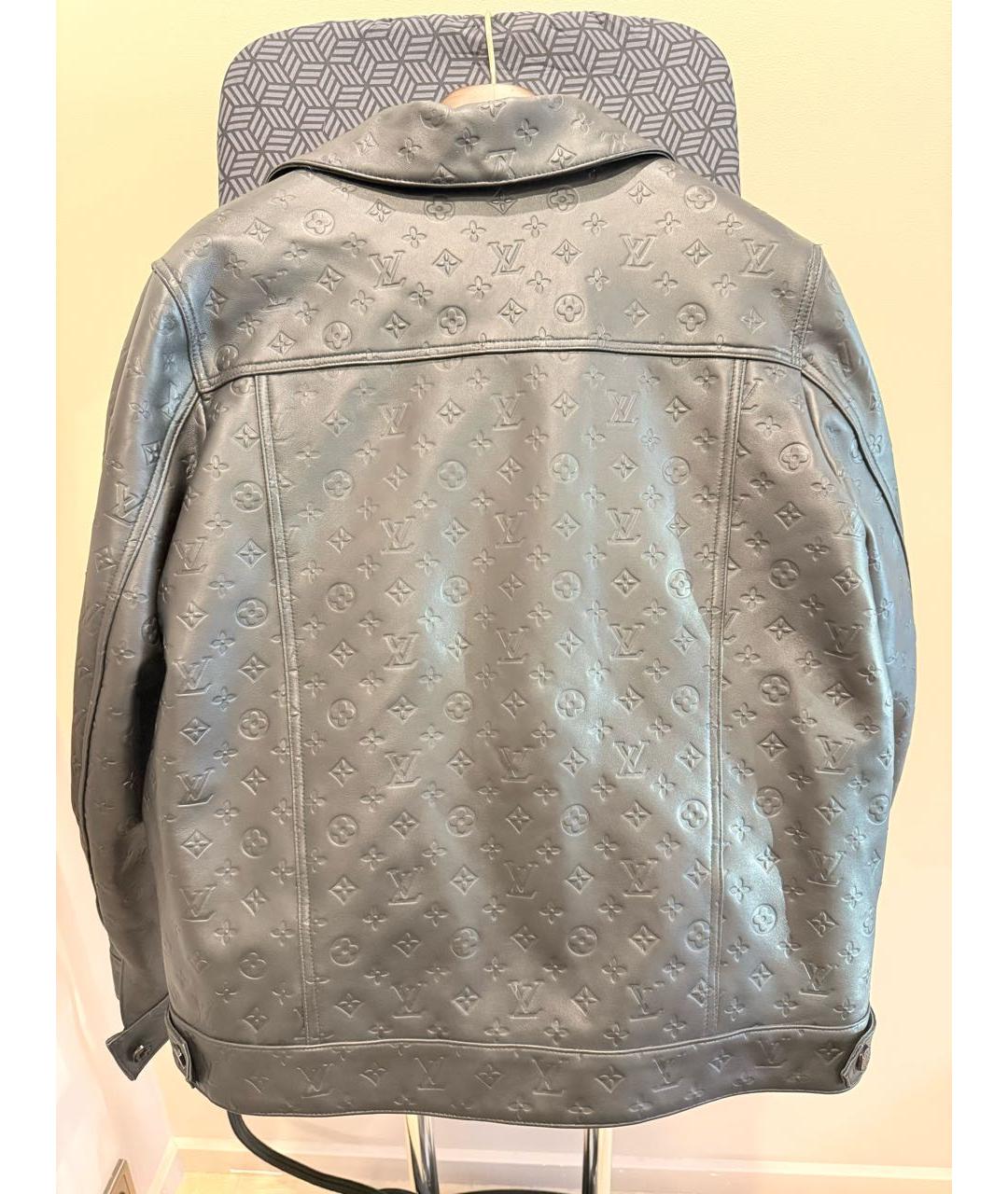 LOUIS VUITTON Черная кожаная куртка, фото 2