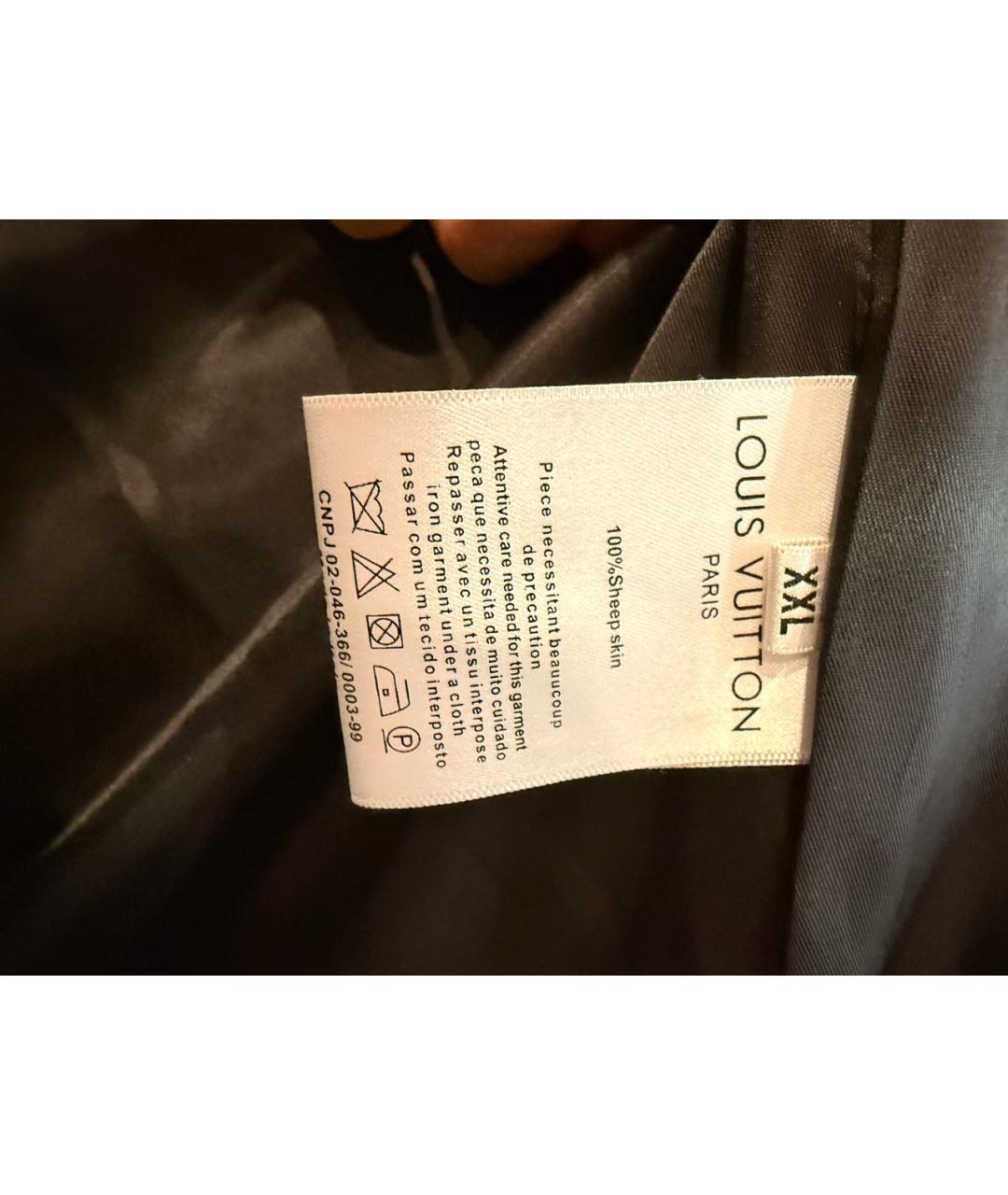 LOUIS VUITTON Черная кожаная куртка, фото 3