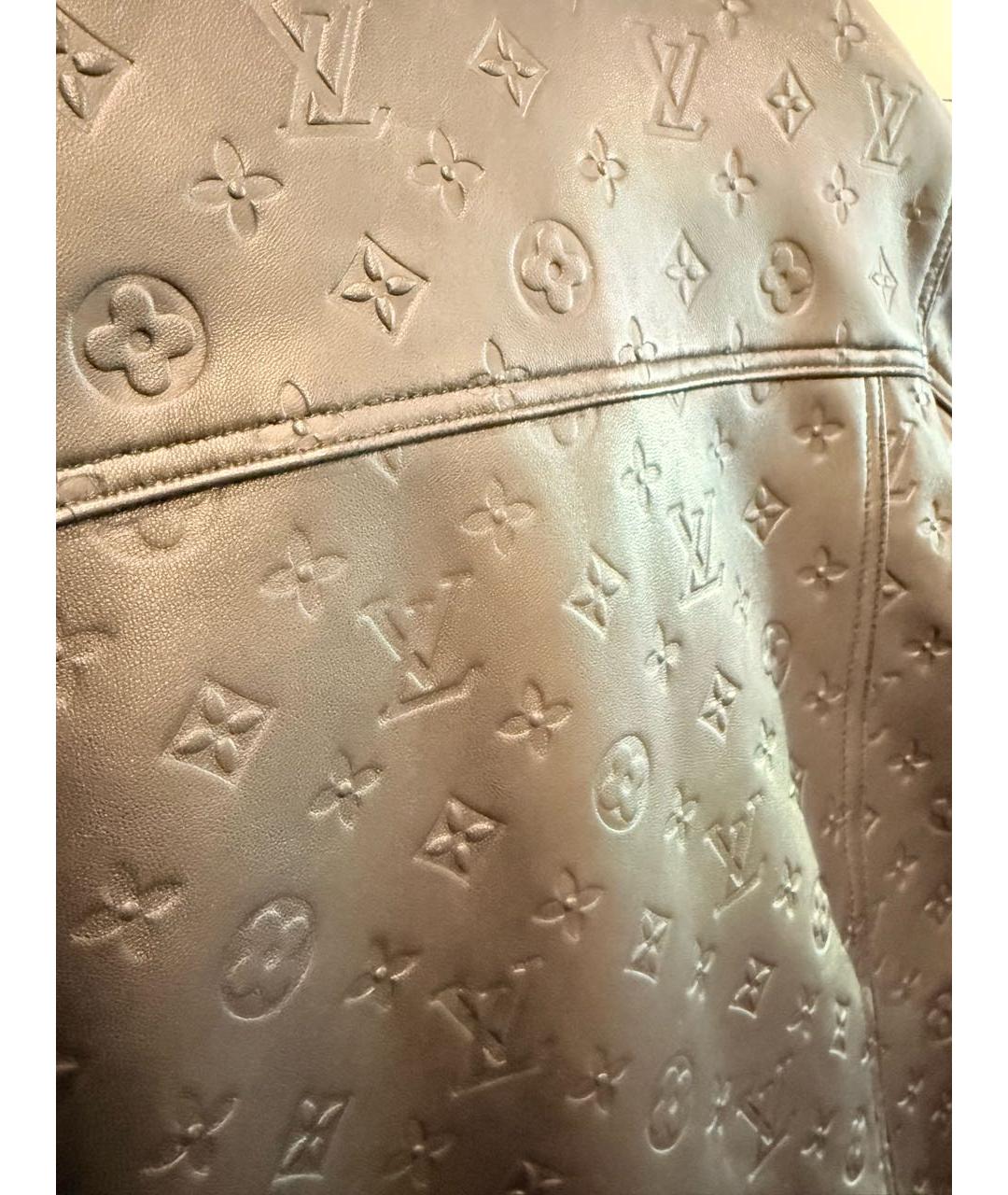 LOUIS VUITTON Черная кожаная куртка, фото 4