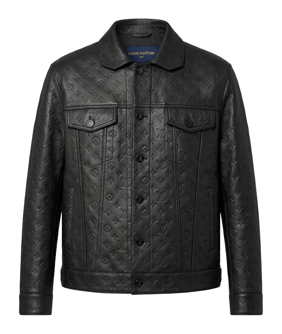 LOUIS VUITTON Черная кожаная куртка, фото 1