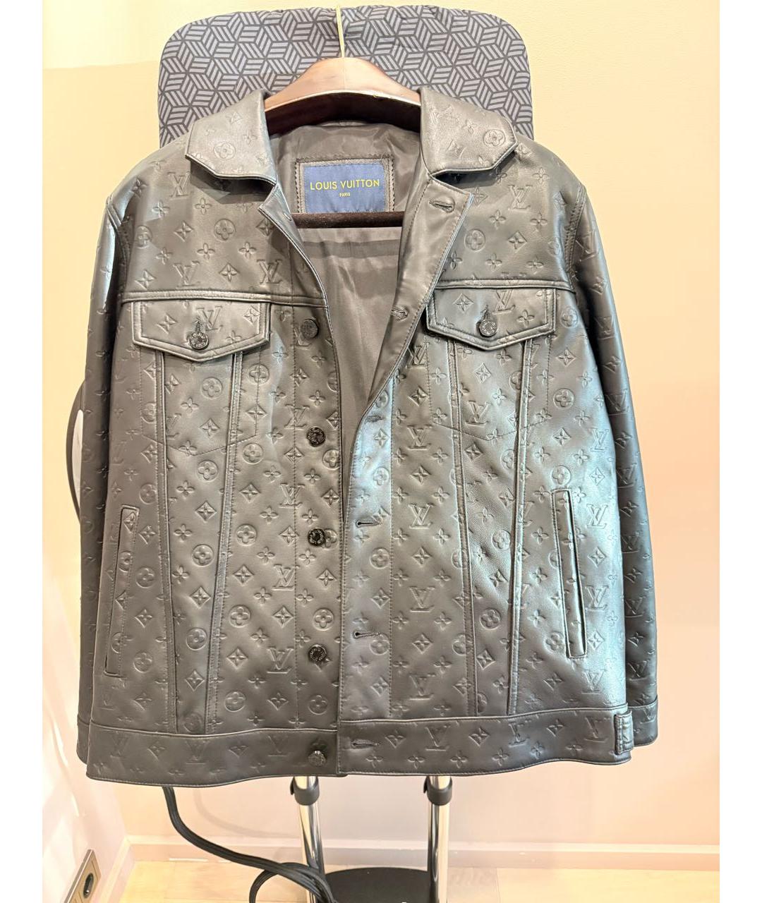 LOUIS VUITTON Черная кожаная куртка, фото 5