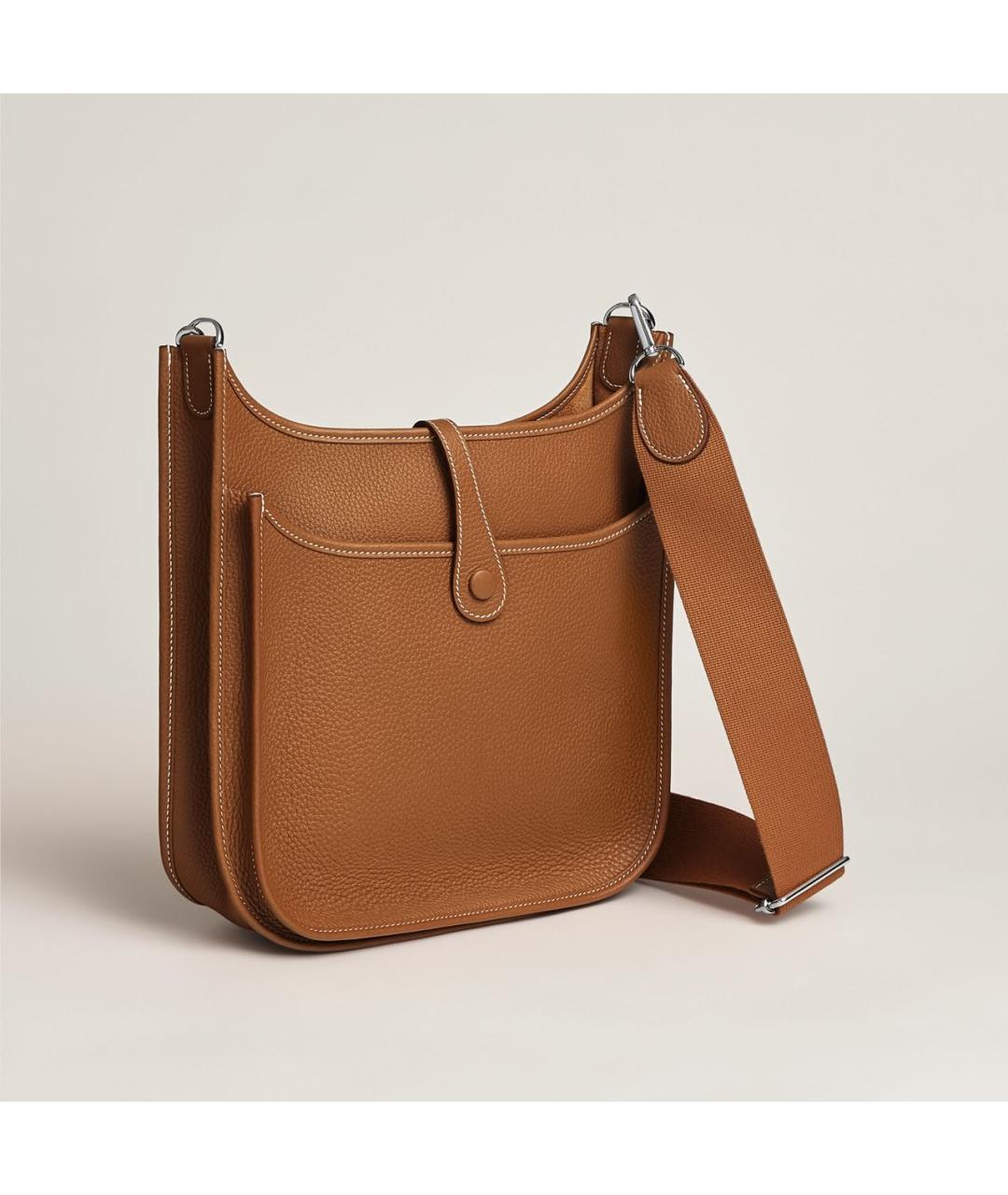 HERMES Коричневая кожаная сумка через плечо, фото 3