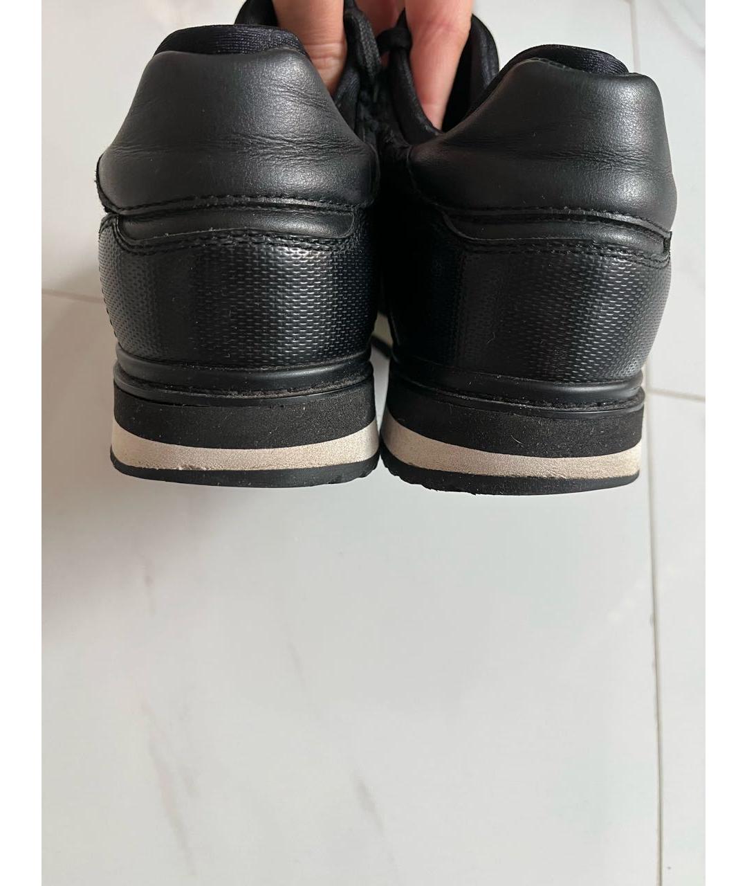 DOLCE&GABBANA Черные кожаные кроссовки, фото 4