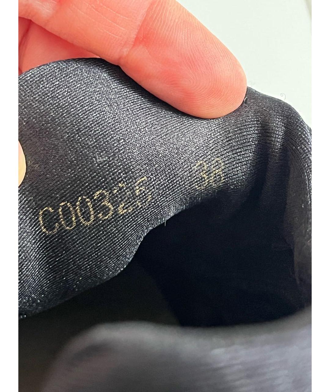 DOLCE&GABBANA Черные кожаные кроссовки, фото 8