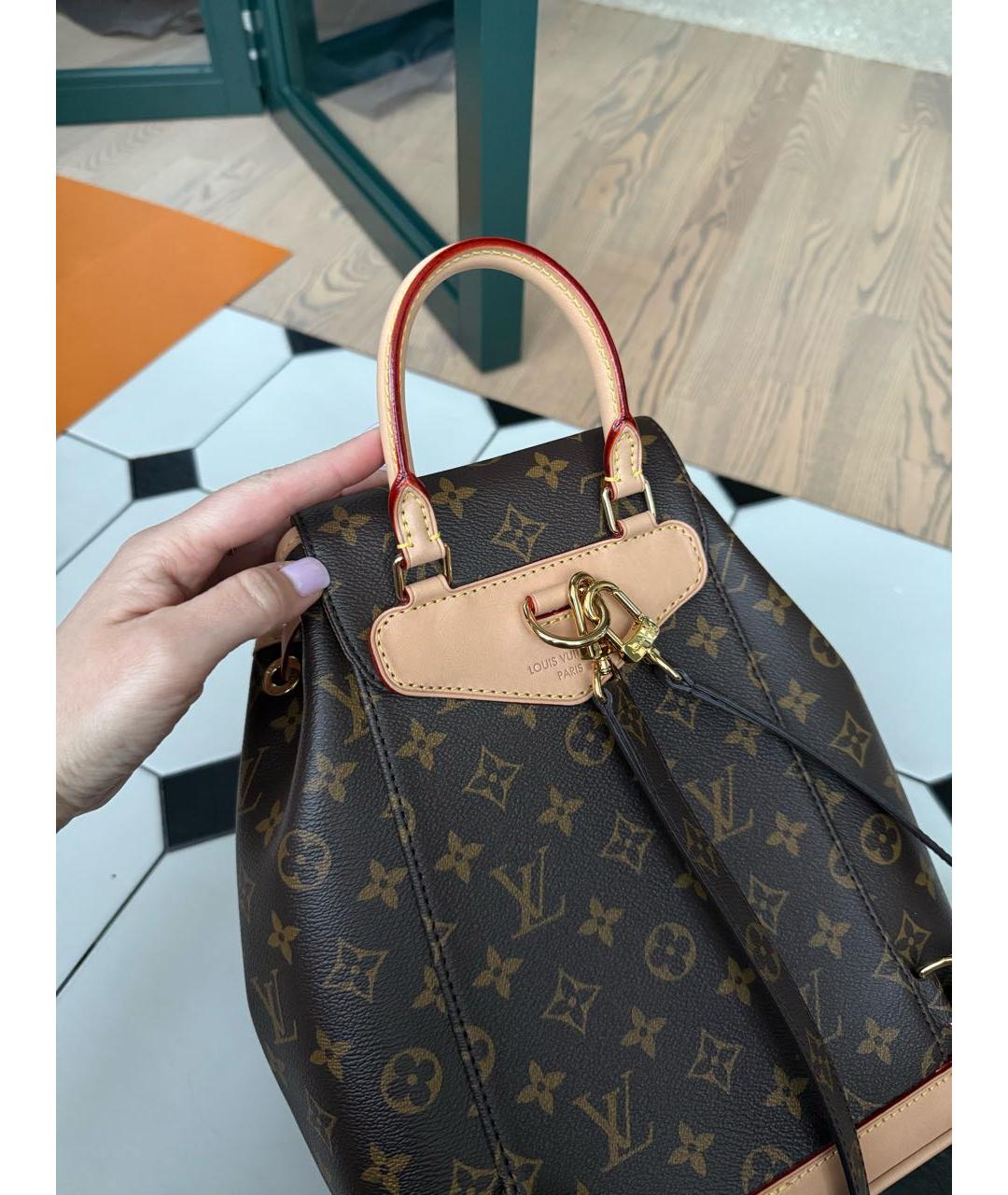 LOUIS VUITTON Коричневый рюкзак, фото 5