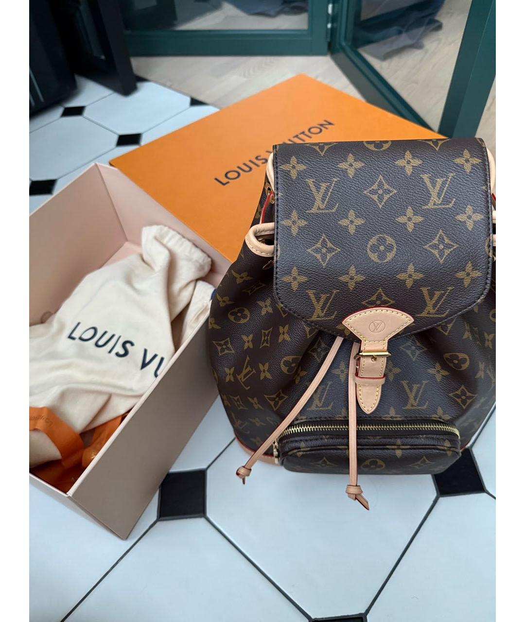 LOUIS VUITTON Коричневый рюкзак, фото 6