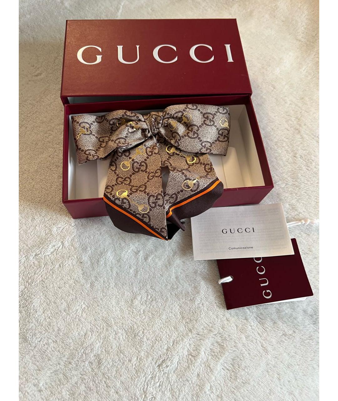 GUCCI Коричневая резинка, фото 4