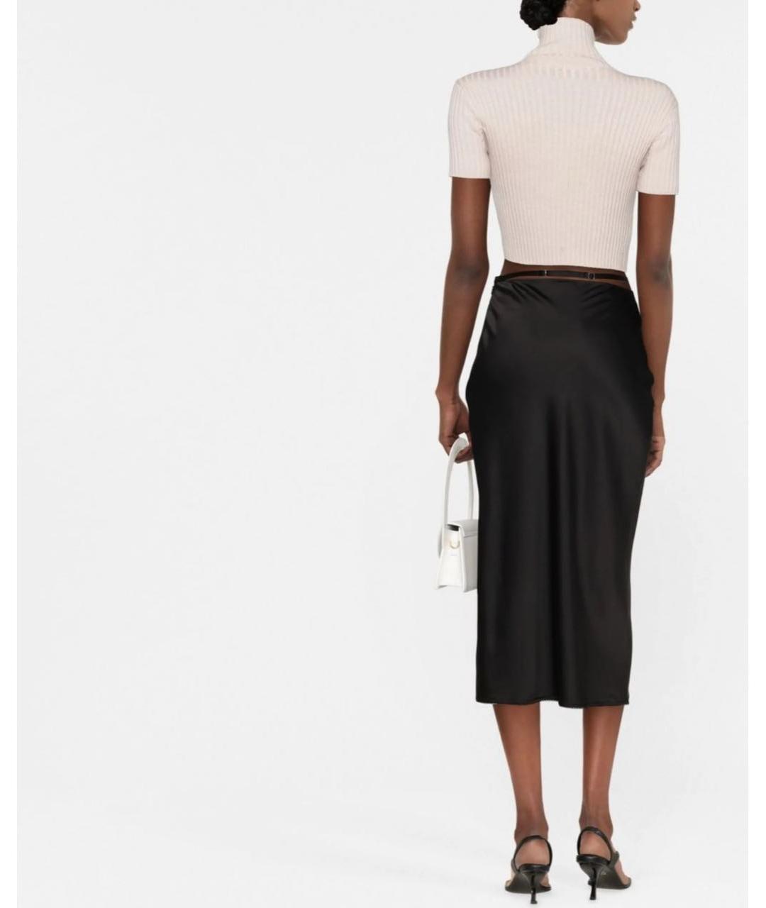 JACQUEMUS Черная юбка миди, фото 4