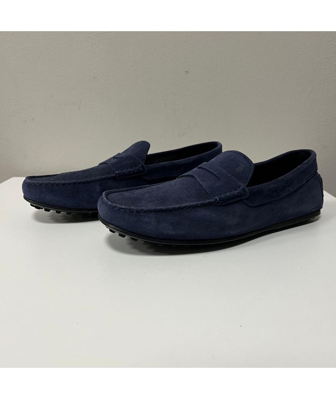 TOD'S Темно-синие лоферы, фото 6