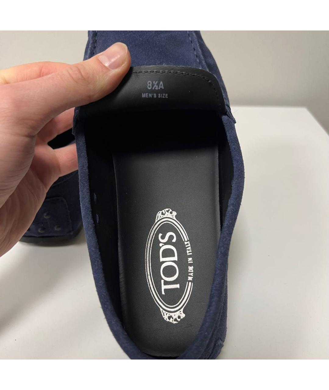 TOD'S Темно-синие лоферы, фото 5