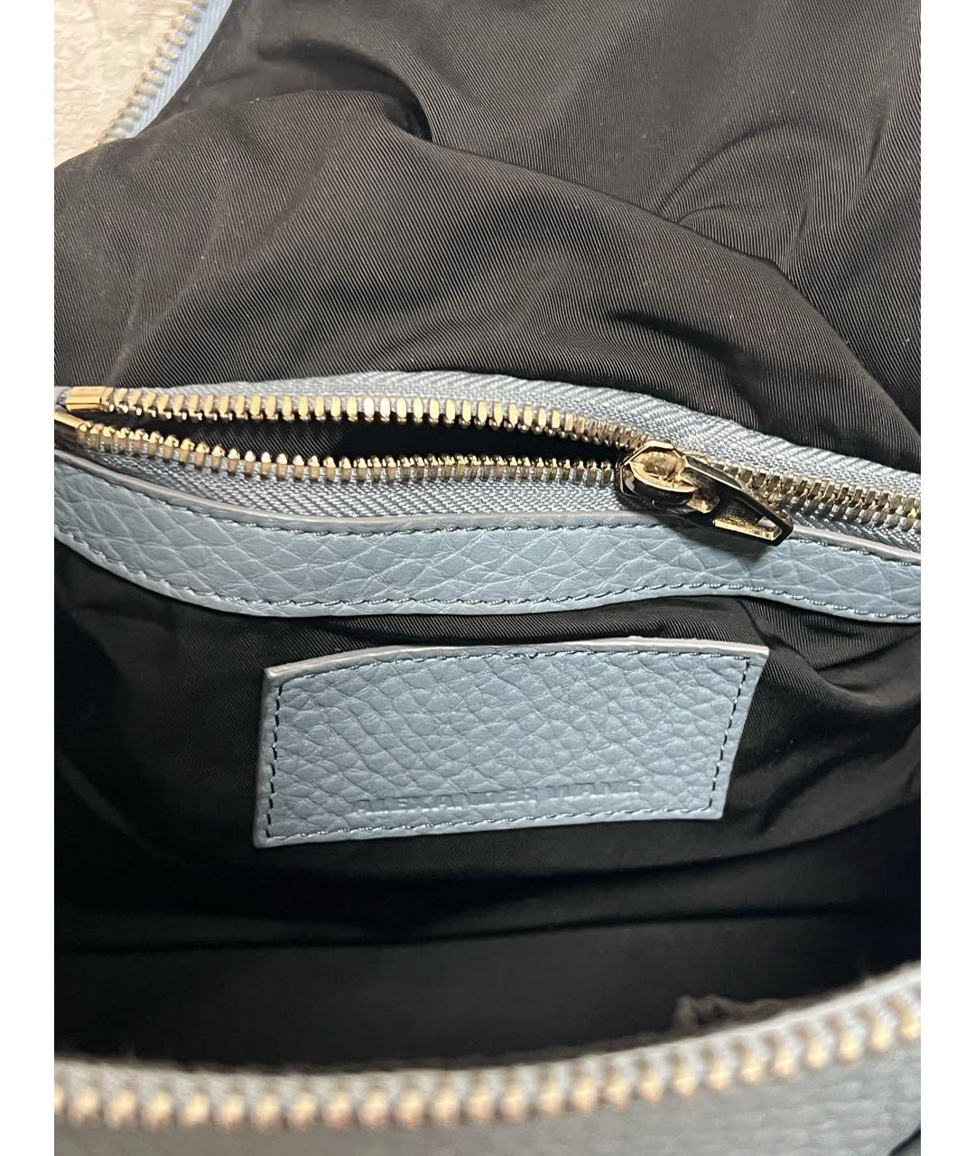 ALEXANDER WANG Голубая кожаная сумка с короткими ручками, фото 5