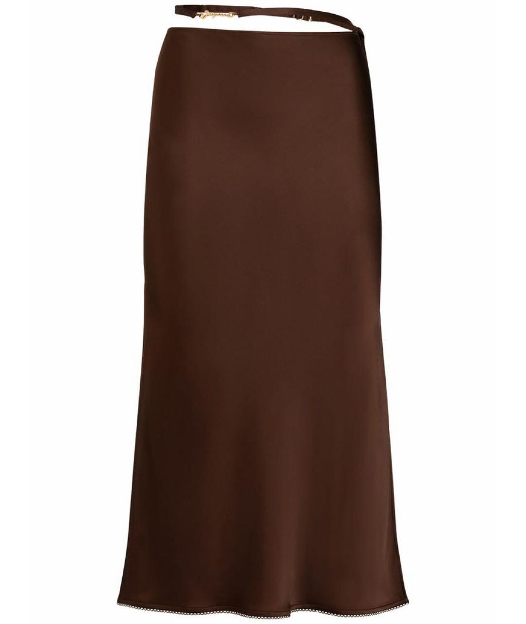 JACQUEMUS Коричневая юбка миди, фото 1