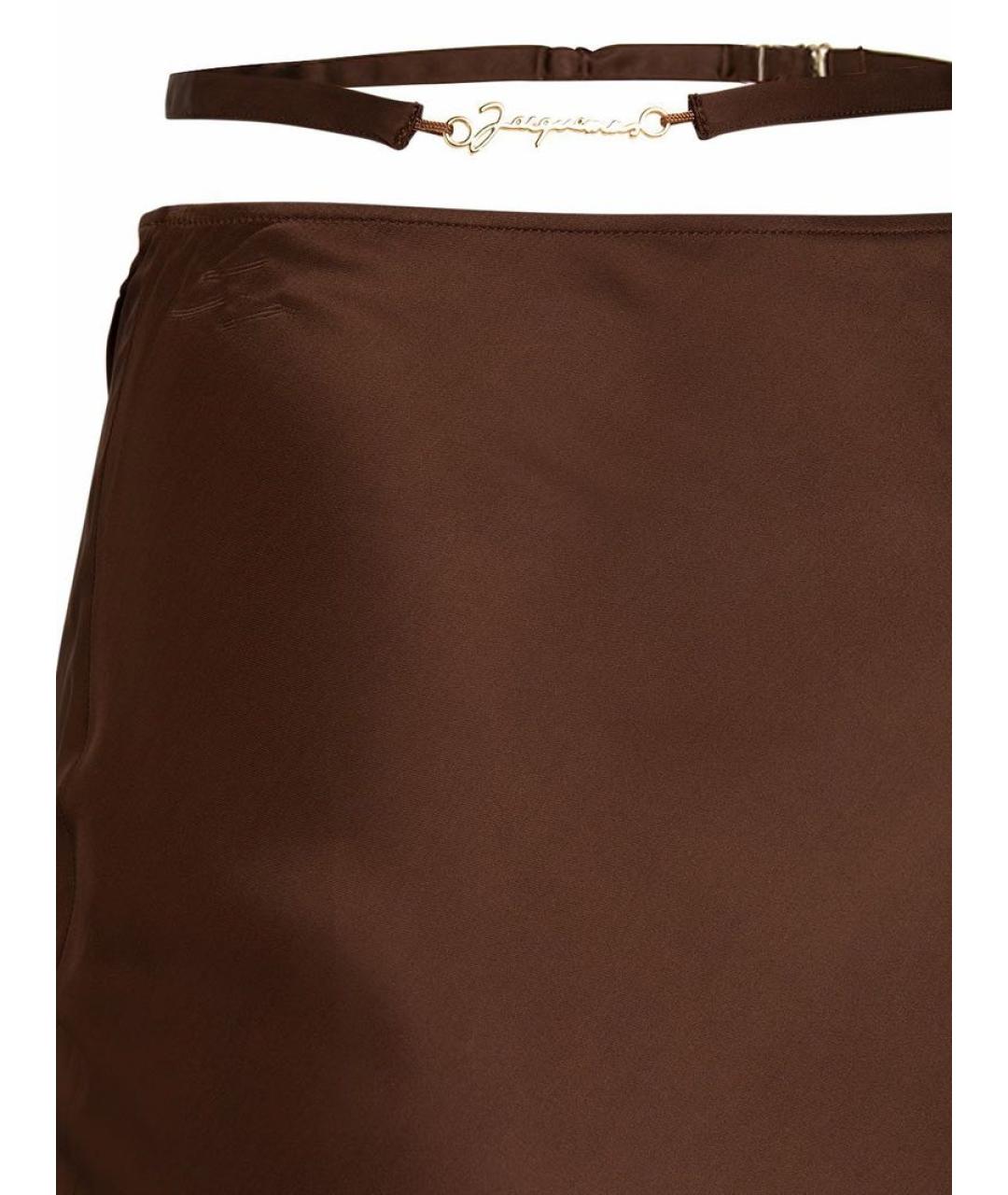 JACQUEMUS Коричневая юбка миди, фото 3