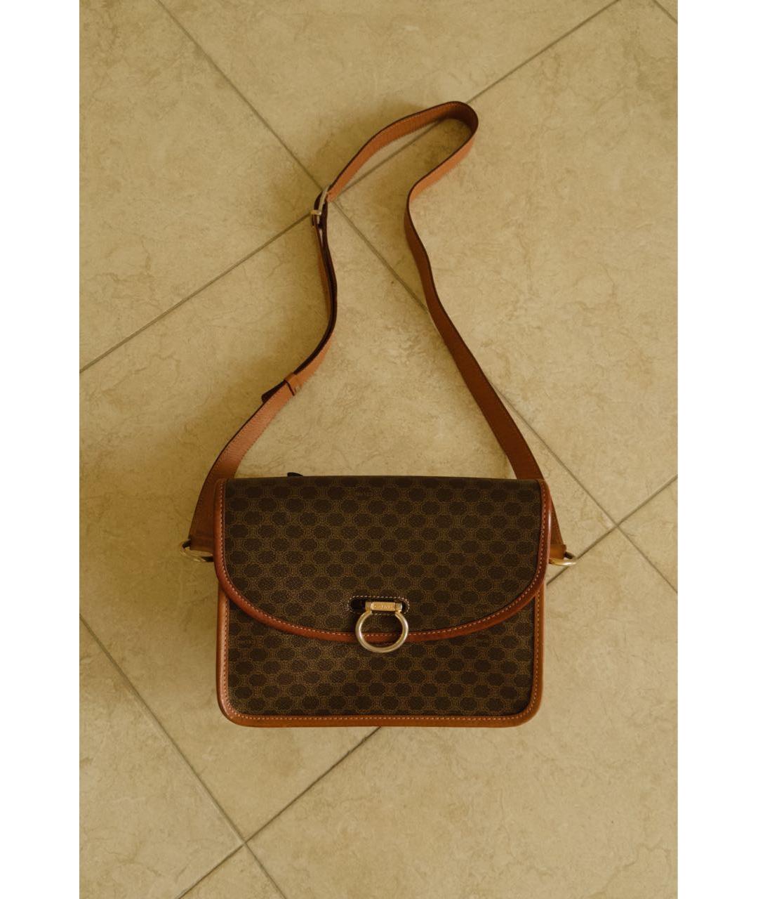 CELINE Коричневая сумка через плечо, фото 8