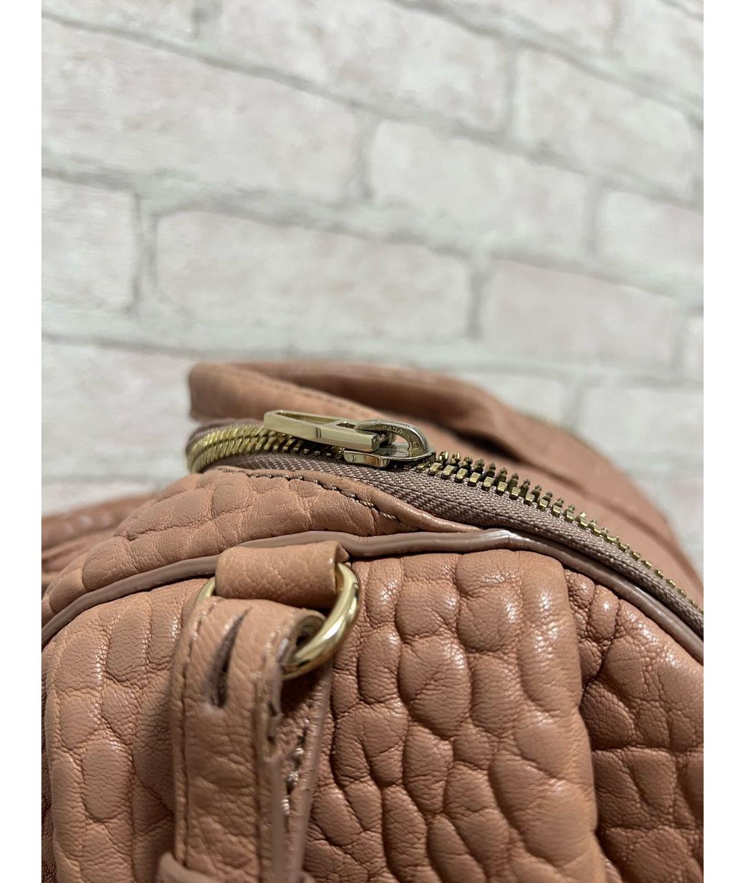 ALEXANDER WANG Коричневая кожаная сумка с короткими ручками, фото 6