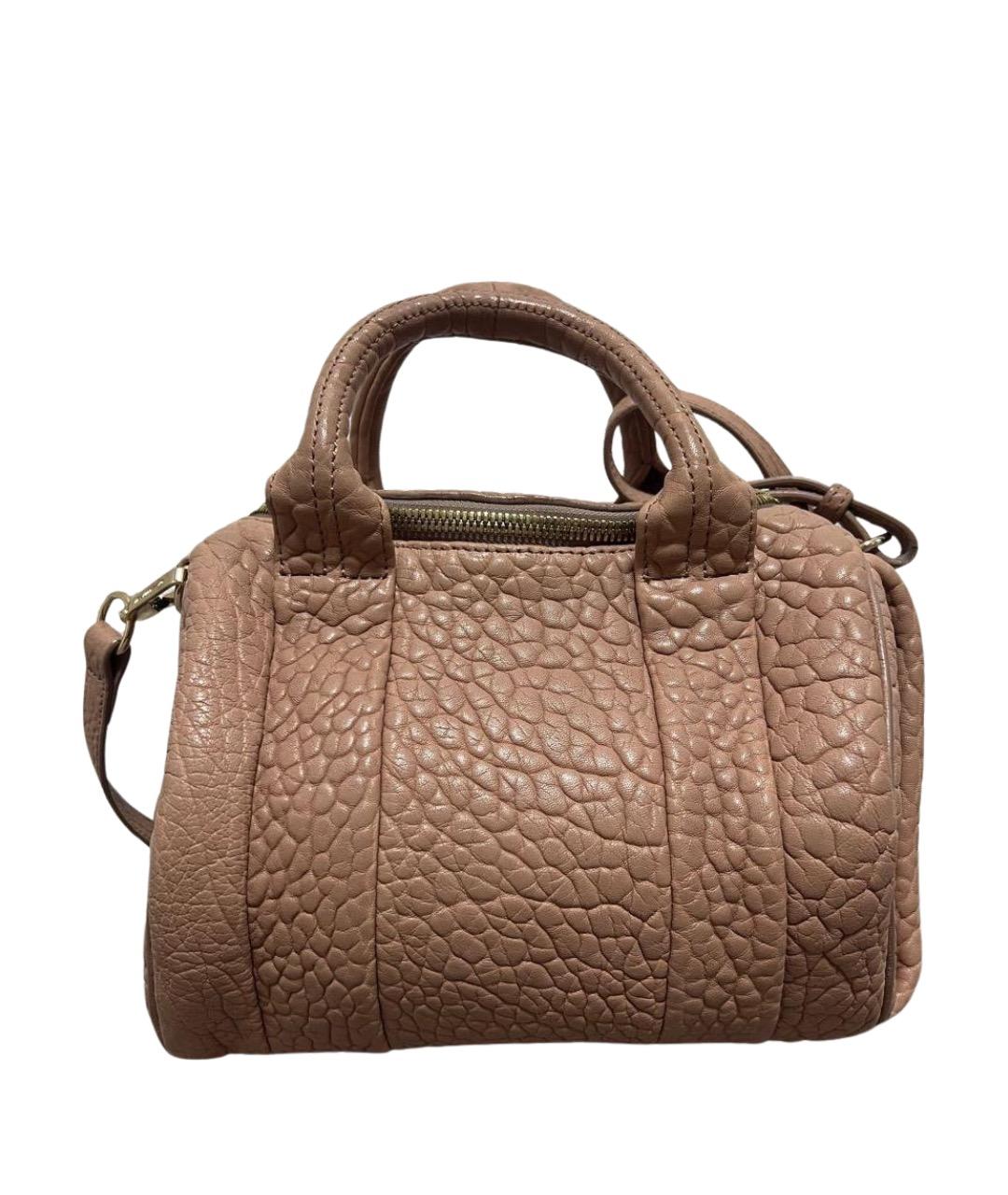 ALEXANDER WANG Коричневая кожаная сумка с короткими ручками, фото 1