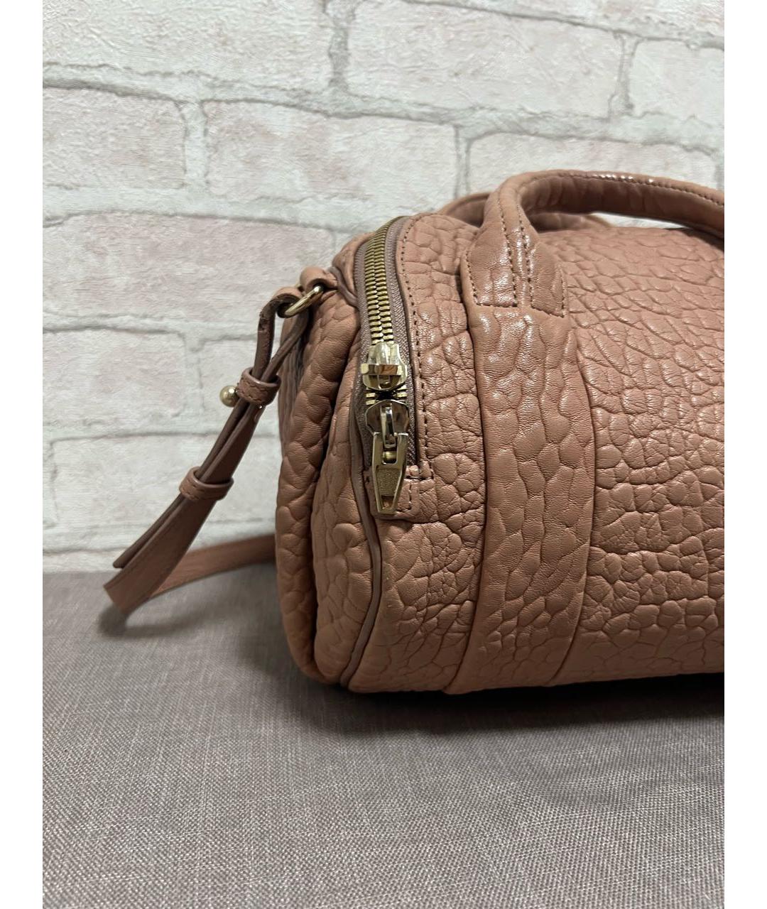 ALEXANDER WANG Коричневая кожаная сумка с короткими ручками, фото 3