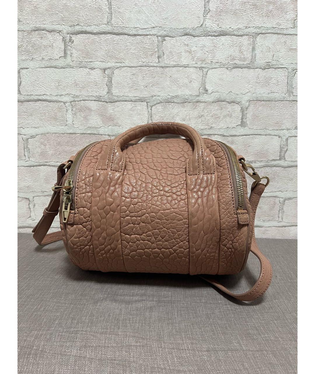 ALEXANDER WANG Коричневая кожаная сумка с короткими ручками, фото 2