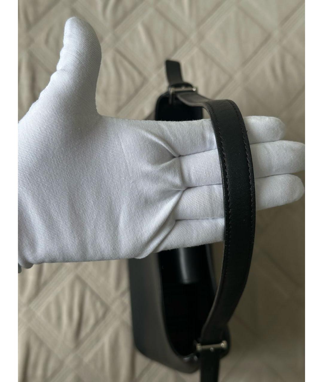 BURBERRY Черная кожаная сумка тоут, фото 9