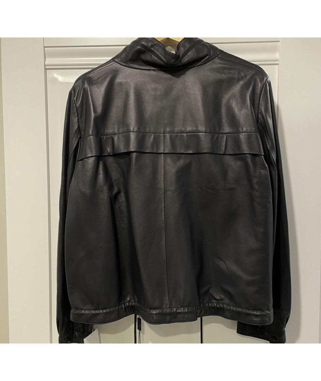 BLUEMARBLE Антрацитовая кожаная куртка, фото 2