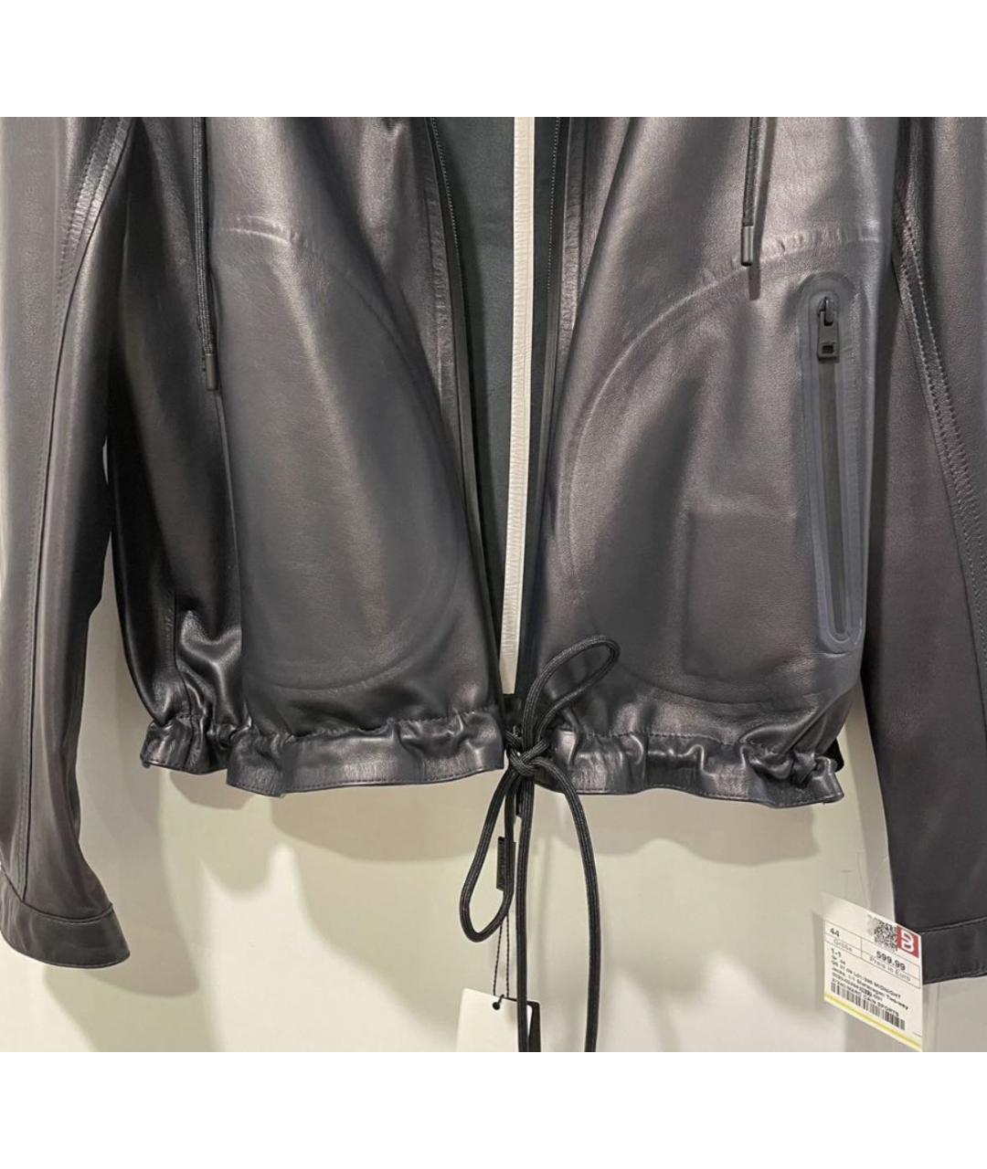 BLUEMARBLE Антрацитовая кожаная куртка, фото 4