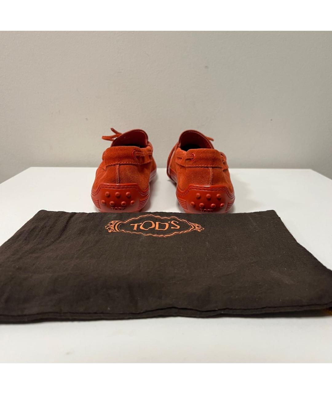 TOD'S Оранжевое лоферы, фото 4