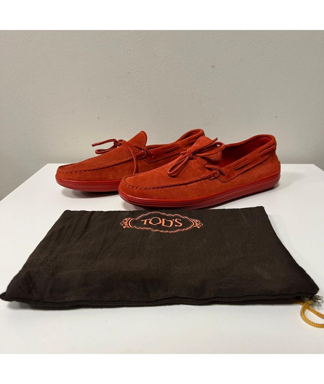 TOD'S Оранжевое лоферы, фото 6