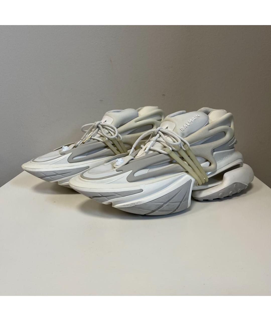 BALMAIN Белые низкие кроссовки / кеды, фото 6