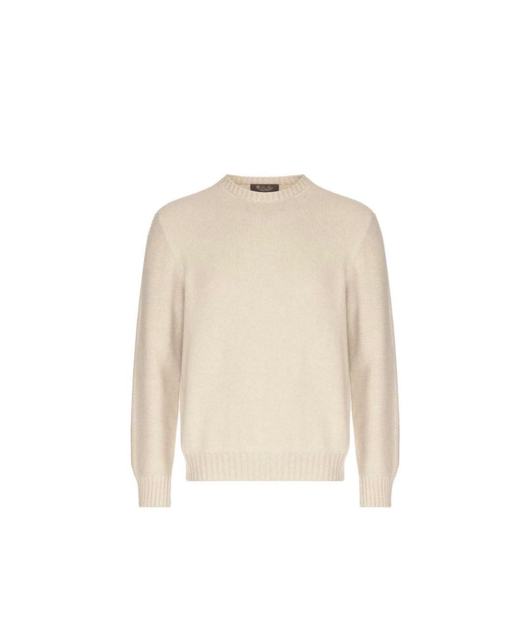 LORO PIANA Бежевый кашемировый джемпер / свитер, фото 8