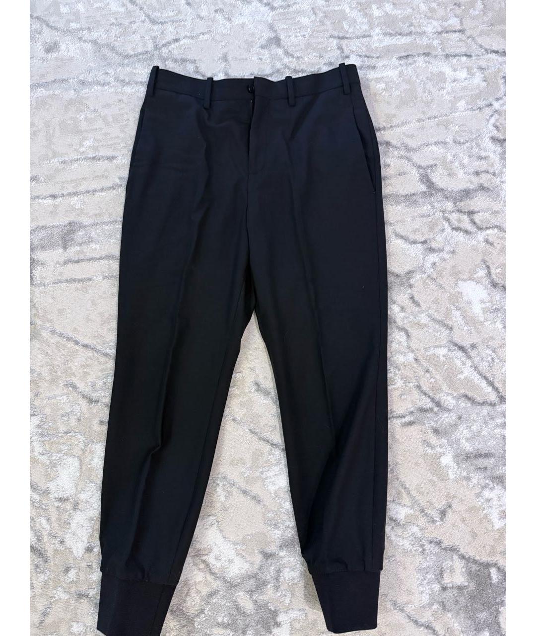NEIL BARRETT Черные шерстяные брюки чинос, фото 5