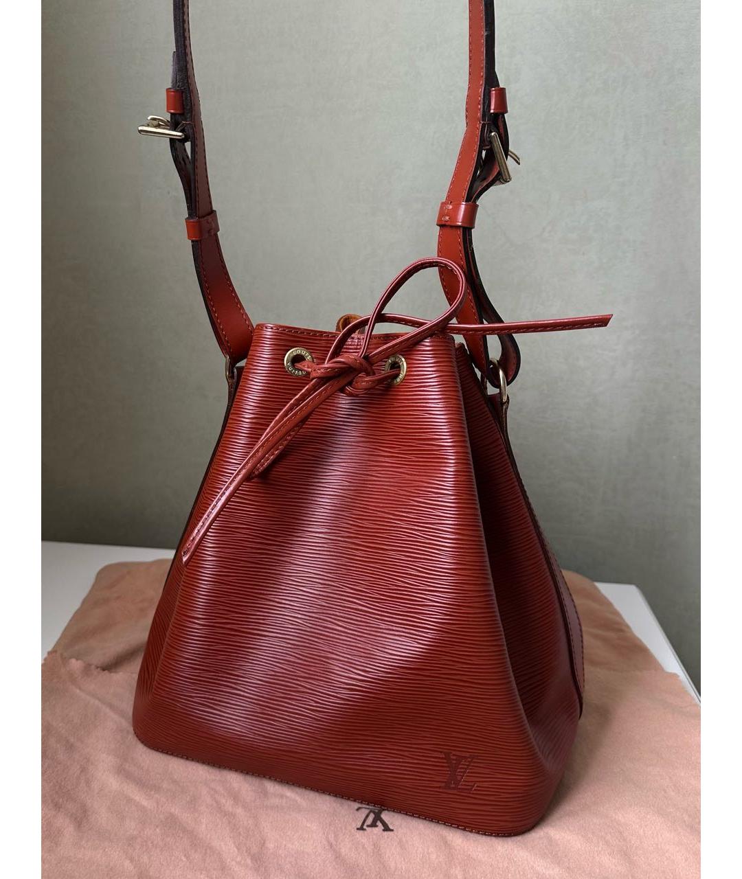 LOUIS VUITTON Красная кожаная сумка через плечо, фото 2